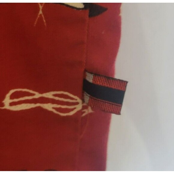 Vintage Bugle Boy Button Down Mens XXL Red W/Flag Short Sleeve Casual No Wrinkle - Picture 2 of 9